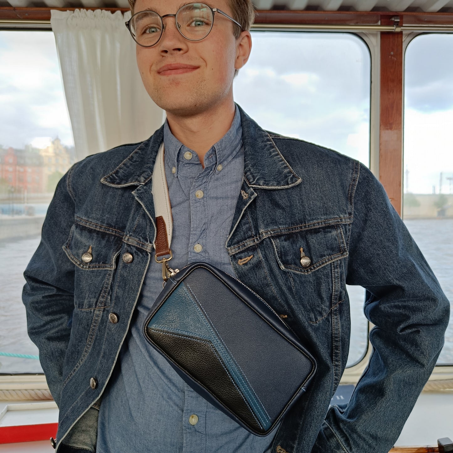 Bespoke Marquetry shoulderbag/ Crossbag