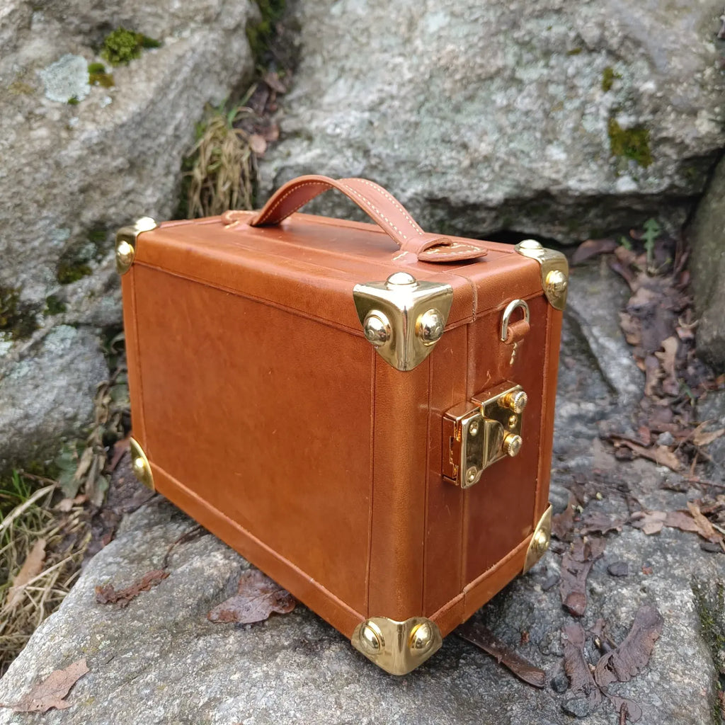 Mini leather trunk
